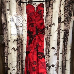 Jump Apparel Red Rose Dress